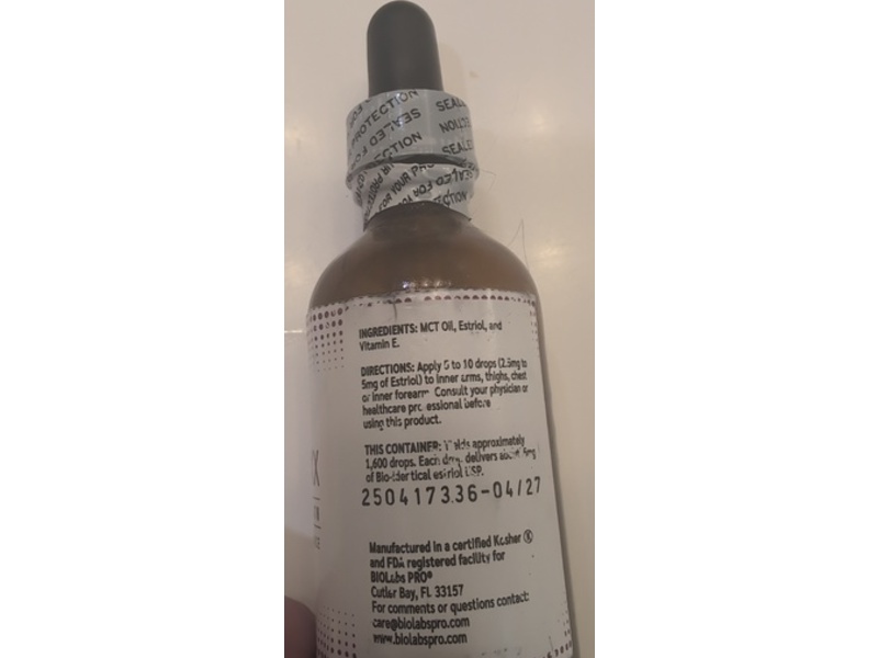 BioLabs Pro Estriol Maxx Professional Strength, 2 fl oz/60 mL