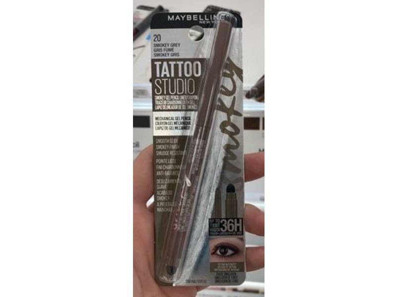 Maybelline New York Tattoo Studio Gel Pencil Eyeliner, Midnight Mocha (Smokey Gray), 0.01 oz/280 mg