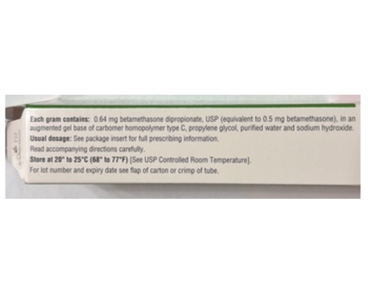 Betamethasone Dipropionate Gel, 0.05%, 50 g, Taro (Rx)