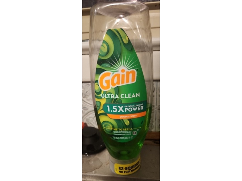 Gain Ultra Clean Dishwashing Liquid, Original Scent, 24.3 fl oz/718 mL