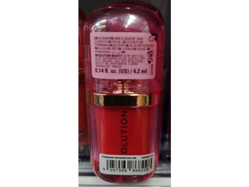 Revolution Superdewy Liquid Blush Burst, Strawberry Milkshake Cool Pink, 0.14 fl oz/4.2 mL