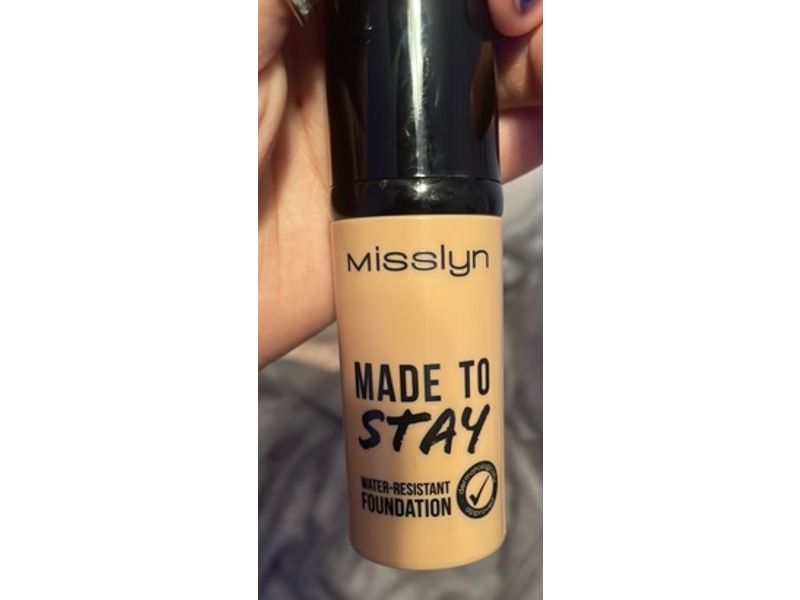 Misslyn Nude To Stay Foundation, 110 Light Rosy Nude, 1.01 fl oz/30 mL