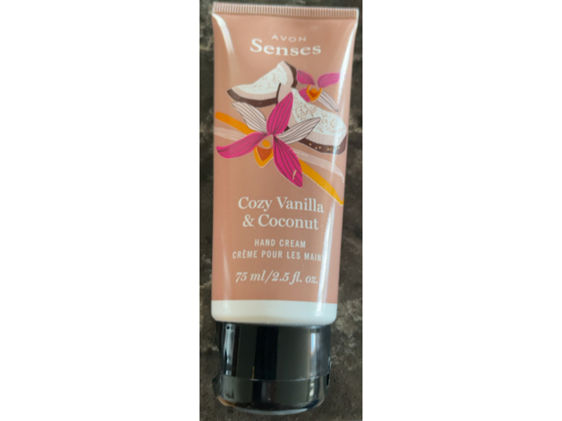 Avon Senses Hand Cream, Cozy Vanilla & Coconut, 2.5 fl oz/75 mL