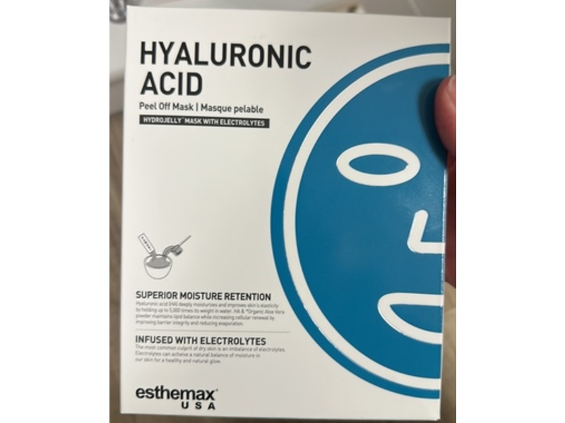 esthemax Peel Off Mask, Hyaluronic Acid, 0.95 oz/27 g, Count 2