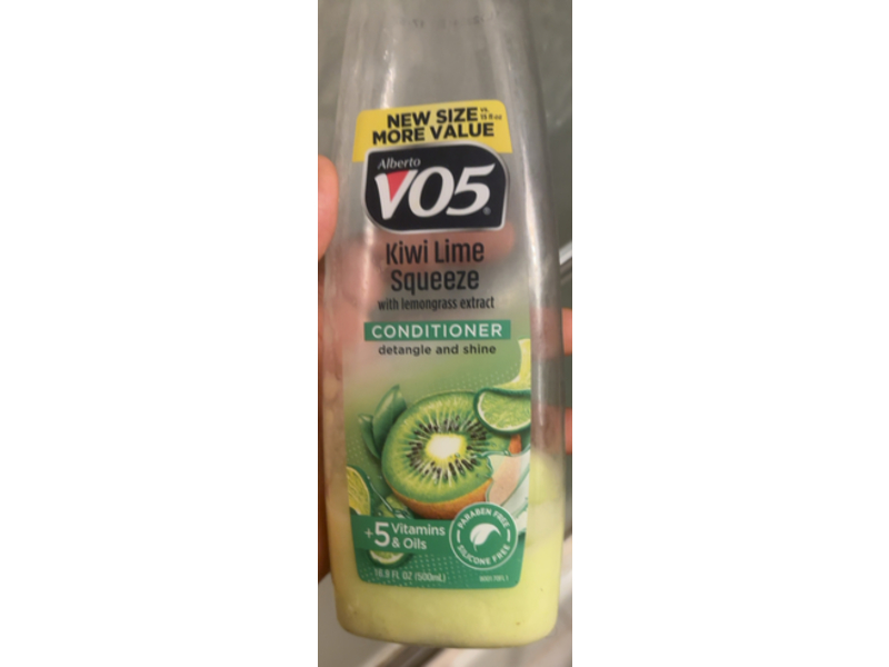 Alberto VO5 Kiwi Lime Squeeze Conditioner, Lemongrass Extract, 16.9 fl oz/500 mL