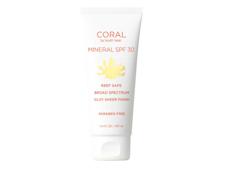 Coral By South Seas Mineral Sunscreen, SPF 30, 3.4 fl oz/100 mL
