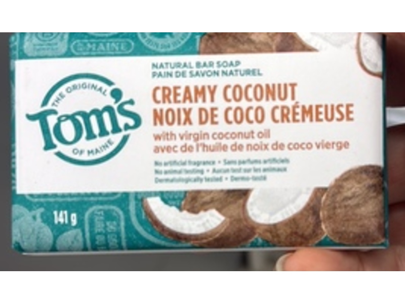 Tom's of Maine Natural Bar Soap, Creamy Coconut, 5 oz/141 g