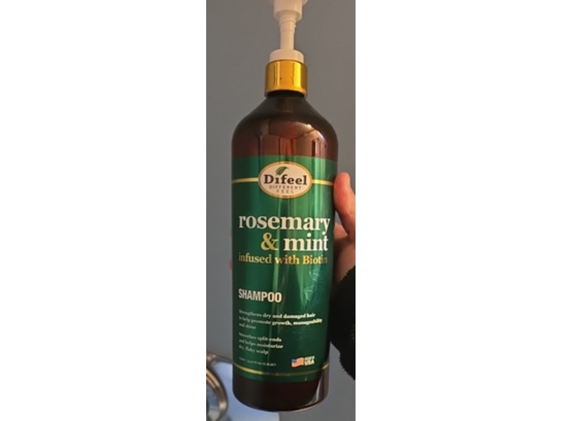 Difeel Rosemary & Mint Shampoo, Biotin, 33.8 fl oz/1 L