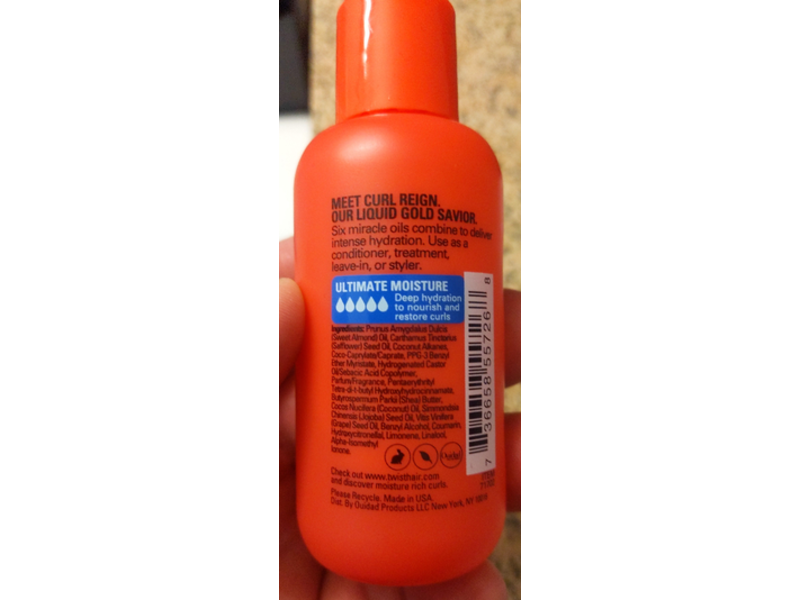 Twist Multi-Use Miracle Oil, Curl Reign, 2.5 fl oz/74 mL