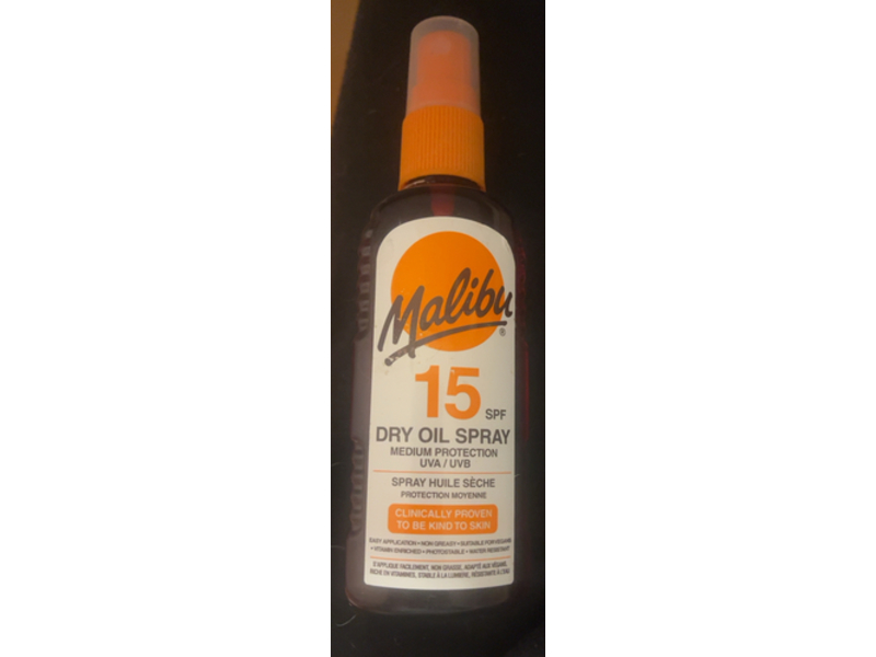 Malibu Dry Oil Spray, SPF 15, 100 mL