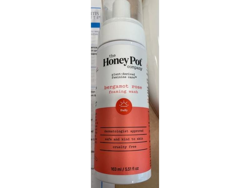 The Honey Pot Company Foaming Wash, Bergamot Rose, 5.51 fl oz/163 mL