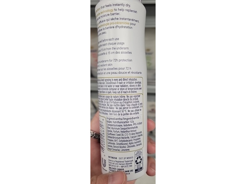 Dove Antiperspirant Dry Spray, Acai Berry & Lotus Flower, 3.8 fl oz/107 g