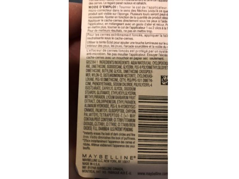 Maybelline Instant Age Rewind Eraser Concealer + Treatment, 130 Medium, 0.2 oz/6 mL