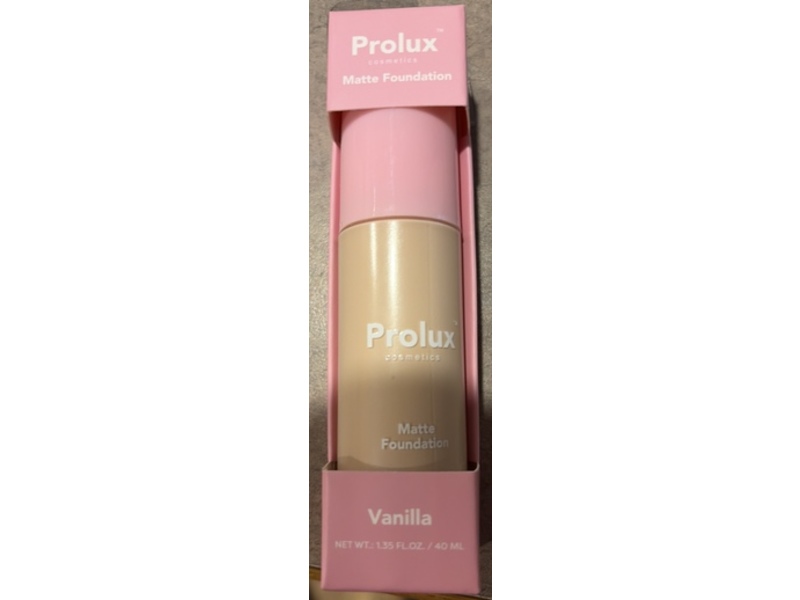 Prolux Cosmetics Matte Foundation, Vanilla, 1.35 fl oz/40 mL