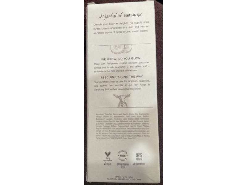 FarmHouse Fresh Hello Yellow Shea Butter, 8 fl oz/237 mL