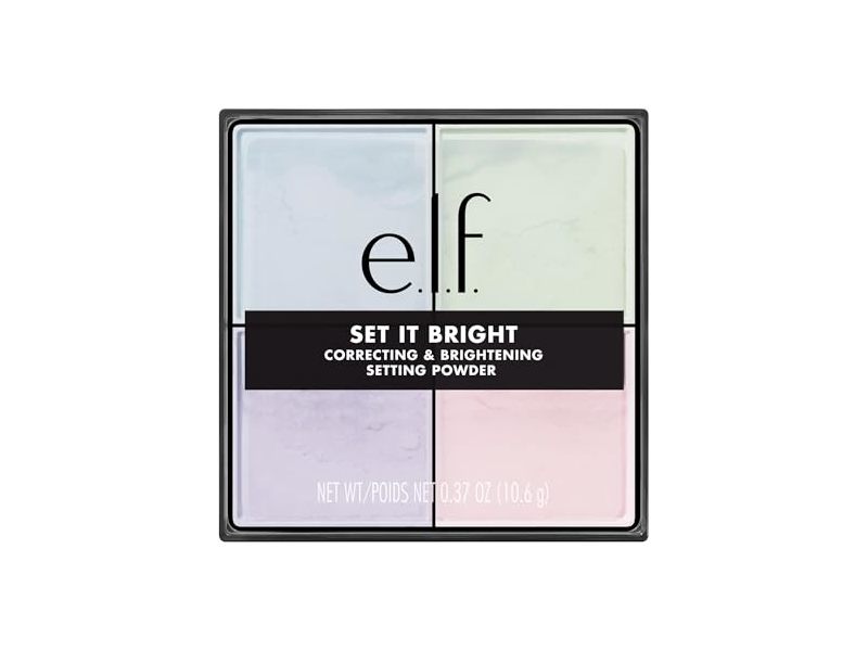 e.l.f Set It Bright Correcting & Brightening Setting Powder, Light, 0.37 oz/10.6 g