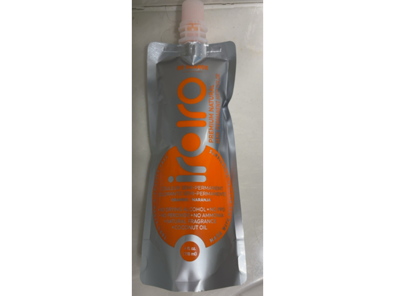 Iroiro Premium Natural Semi Permanent Hair Color, 80 Orange, 4 fl oz/118 mL