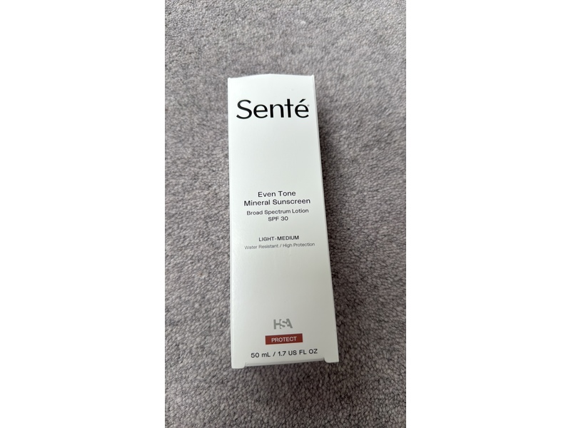 Sente Even Tone Mineral Sunscreen, SPF 40, Light - Medium, 1.7 fl oz/50 mL