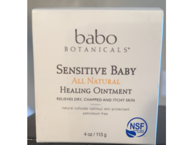 Babo Botanicals Sensitive Baby All Natural Healing Ointment, 4 oz/113 g