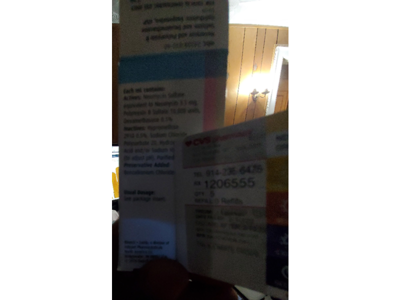 Neomycin and Polymyxin B Sulfates and Dexamethasone Ophthalmic Suspension, 5 mL Bausch + Lomb (RX)