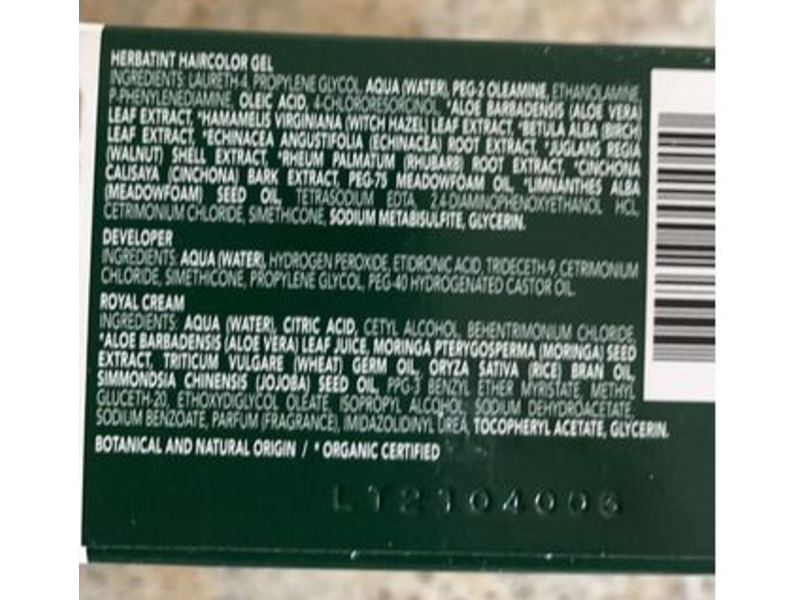 Herbatint Permanent Haircolor Gel, 2N Brown, 4.56 fl oz/135 ml