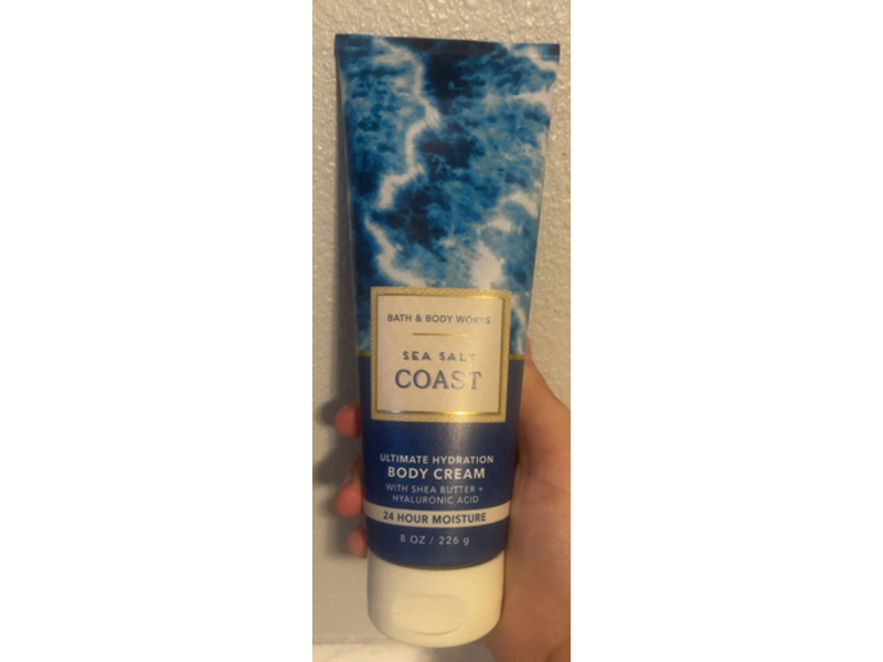 Bath & Body Works Sea Salt Coast Body Cream, Shea Butter + Hyaluronic Acid, 8 oz/226 g, Pack Of 2
