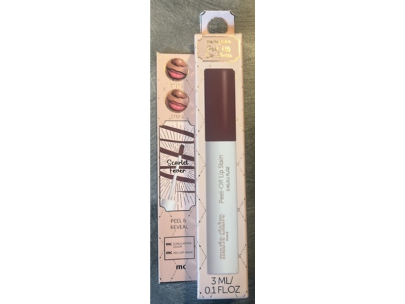 Marie Claire Peel-Off Lip Stain, Scarlet Fever, 0.1 fl oz/3 mL