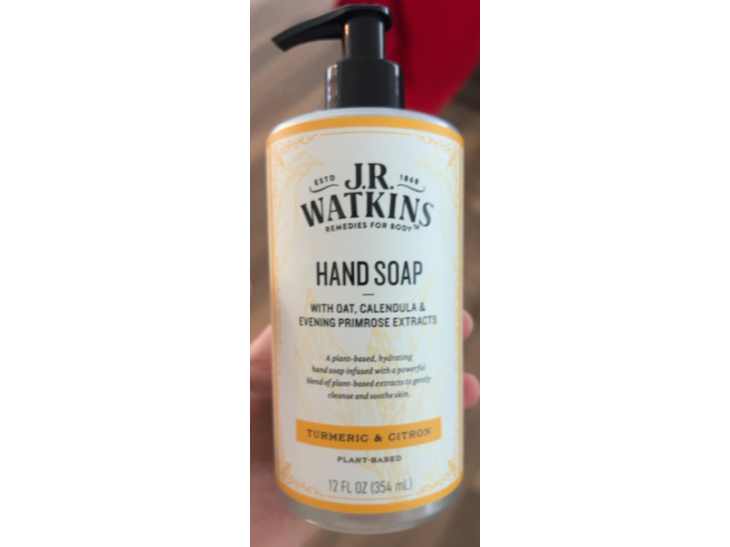 J. R. Watkins Plant - Based Hand Soap, Turmeric & Citron, 12 fl oz/354 mL