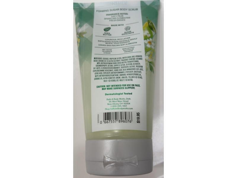 Bath & Body Works Gingham Fresh Foaming Sugar Scrub, 8 oz/226 g