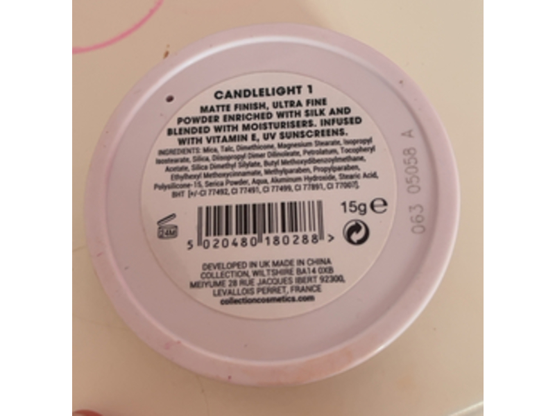 Collection Smooth Matte Finish Pressed Powder, Candlelight 1, 15 g