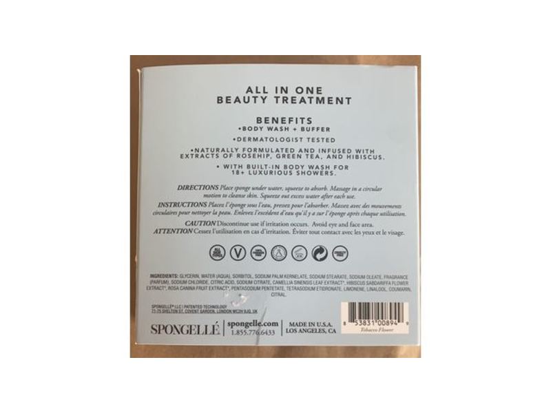 Spongelle Botanica Body Buffer, Nicotiana Alata & Tobacco Flower, 3.5 oz/99 g