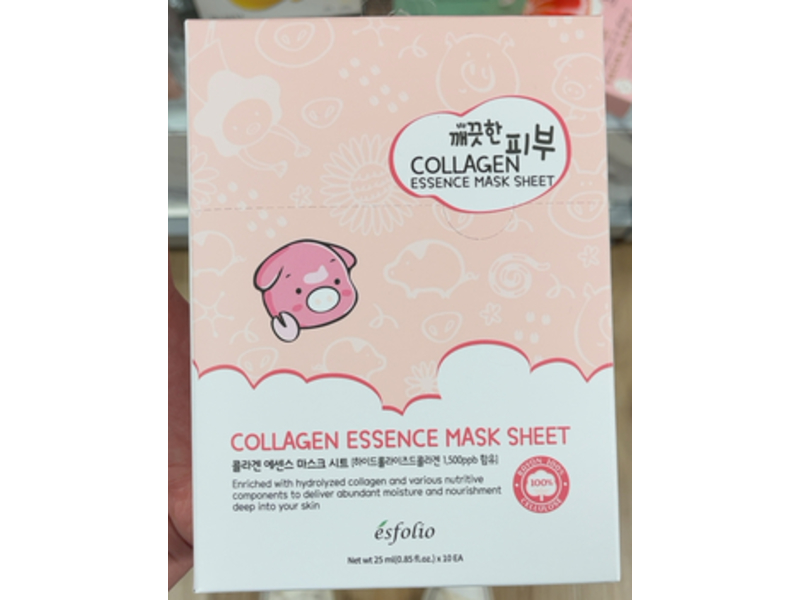 Esfolio Collagen Essence Mask Sheet, 0.85 fl oz/25 mL