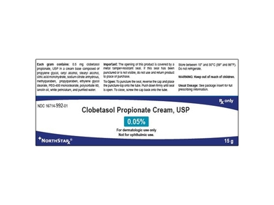 Clobetasol Propionate Cream, USP 0.05 %, 15 g North Star (RX)