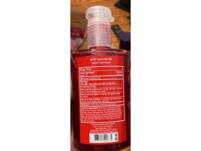 Bath & Body Works Winter Candy Apple Anti-Bacterial Hand Sanitizer, 7.6 fl oz/225 mL