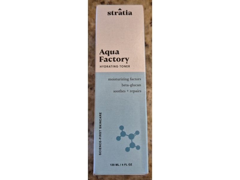 Stratia Aqua Factory Hydrating Toner, Beta Glucan, 4 fl oz/120 mL
