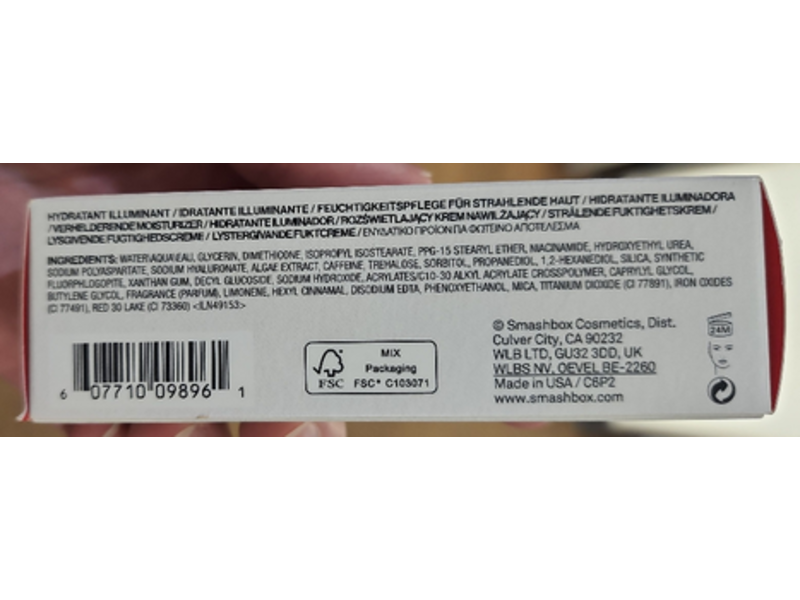 SmashBox Halo Illuminating Moisturizer, Plumping Dew + Hyaluronic Acid, 1 fl oz/30 mL