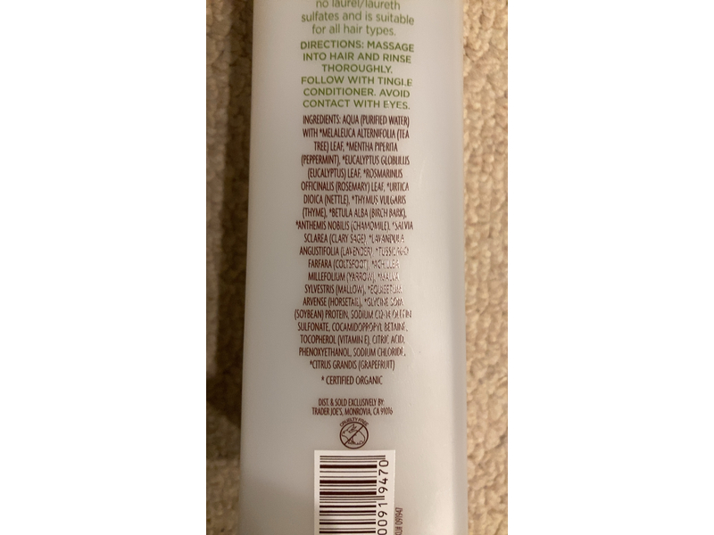 Trader Joe's Tea Tree Tingle Shampoo, 16 fl oz/473 mL
