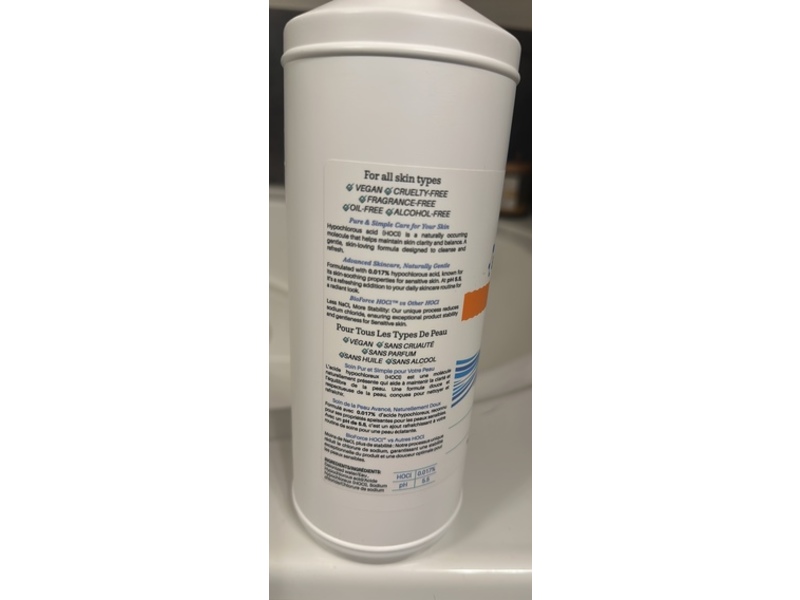 NueVue BioForce Pure HOCl Face & Body Tropical Spray Refill, 33.8 fl oz/1 L