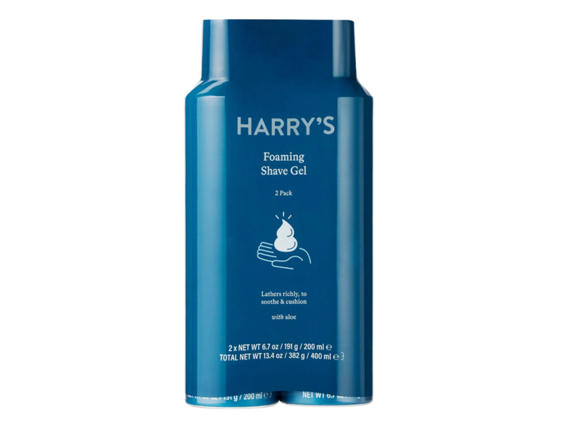 Harry's Foaming Shave Gel, Aloe, 6.7 oz/200 mL, Pack Of 2