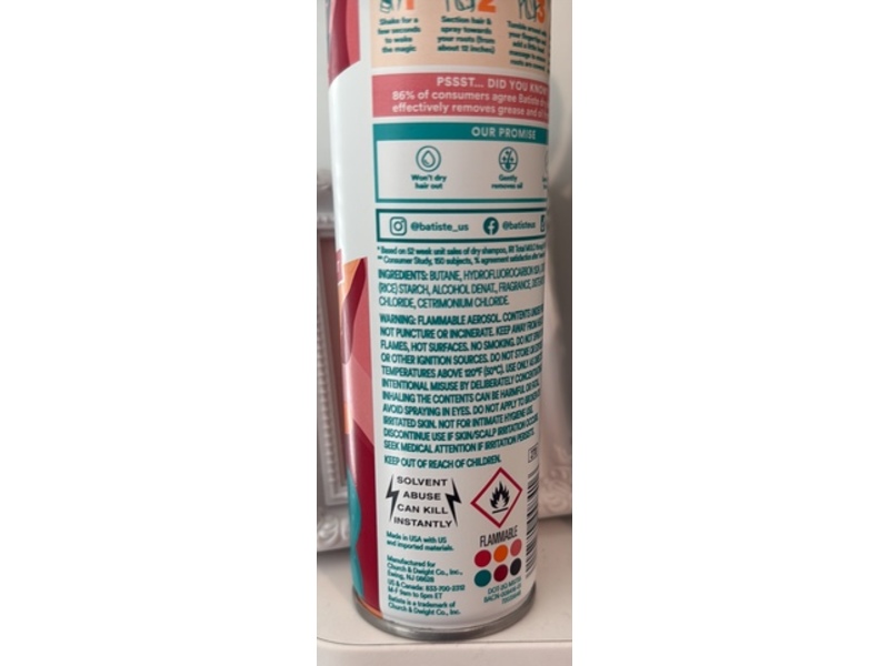 Batiste Sunset Rodeo Dry Shampoo, 3.81 oz/108 g