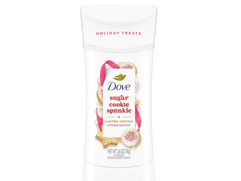 Dove Holiday Treats Antiperspirant, Sugar Cookie Sprinkle, 2.6 oz/74 g