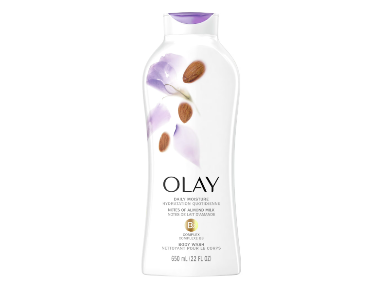 Olay Daily Moisture Body Wash, Almond Milk, 22 fl oz/650 mL