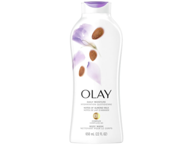 Olay Daily Moisture Body Wash, Almond Milk, 22 fl oz/650 mL