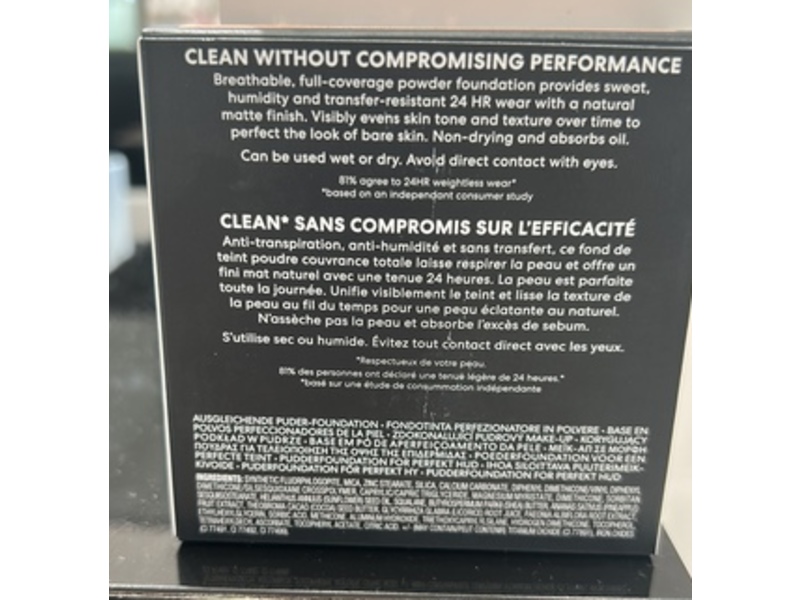 bareMinerals Barepro 24HR Skin-Perfecting Powder Foundation, Light 22 Cool, 0.28 oz/8 g