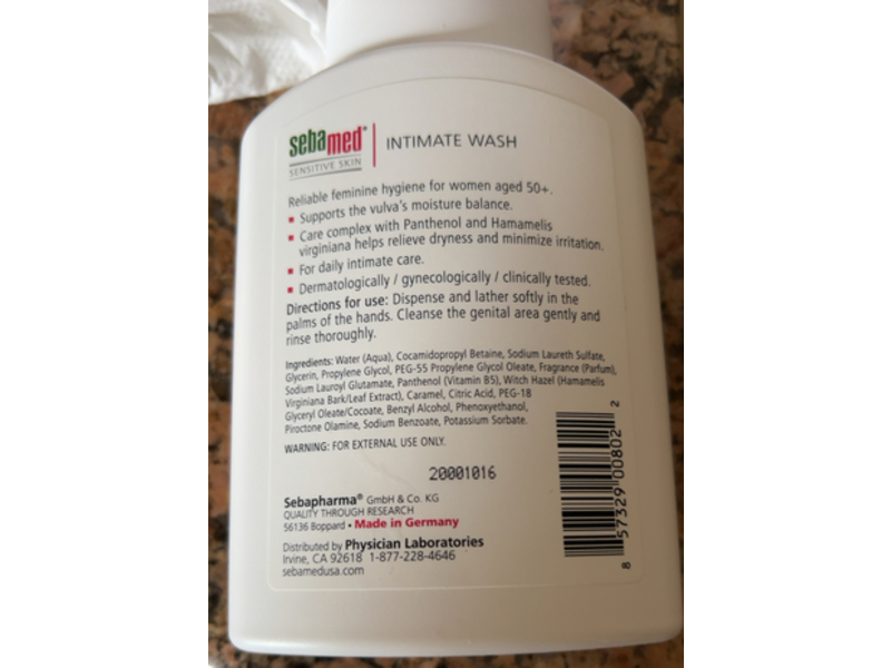 Sebamed Sensitive Skin Intimate Wash, 6.8 fl oz/200 mL