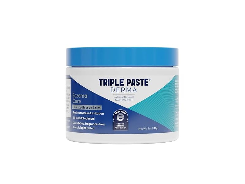 Triple Paste Derma Eczema Care Flare-Up Rescue Balm, Colloidal Oatmeal, 5 oz/142 g