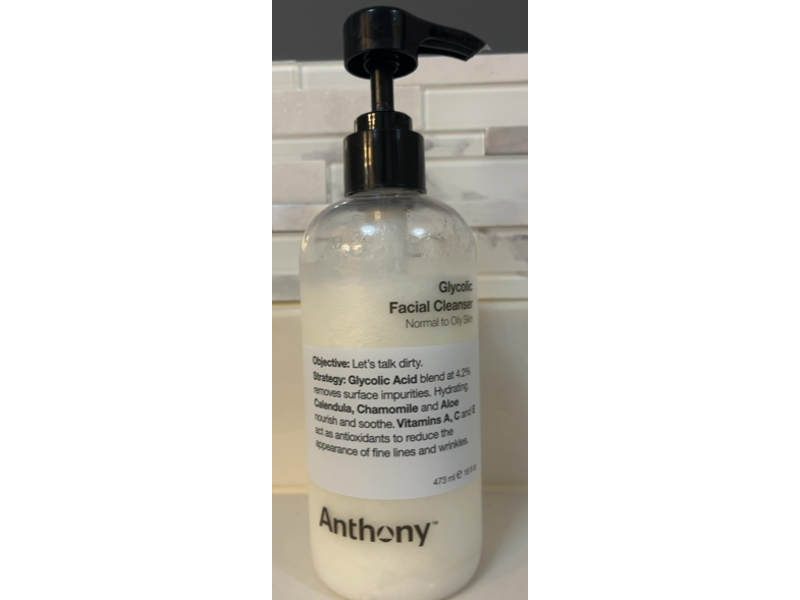 Anthony Glycolic Facial Cleanser, 16 fl oz/473 mL