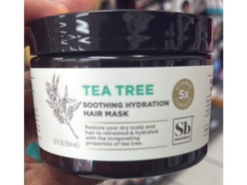 Soapbox Soothing Hydration Hair Mask, Tea Tree, 12 fl oz/354 mL