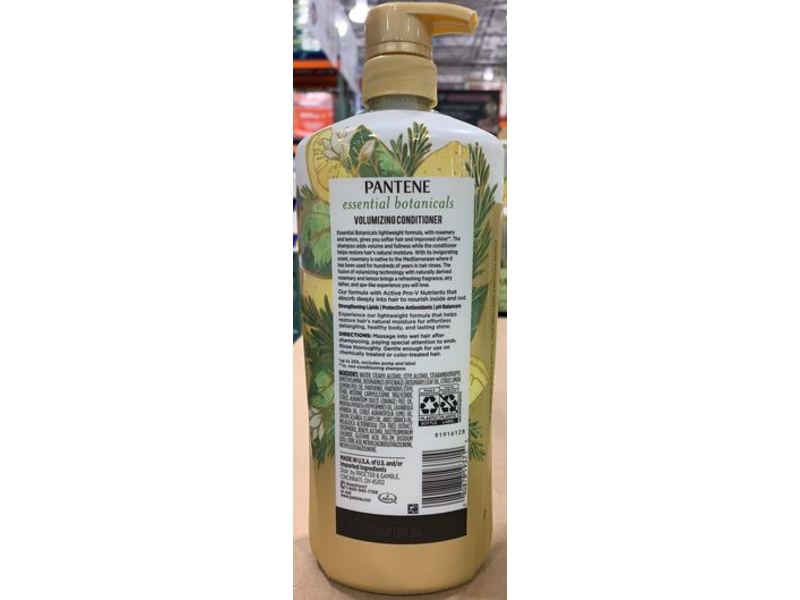 Pantene Volumizing Conditioner, Rosemary & Lemon, 38.2 fl oz/1.13 L
