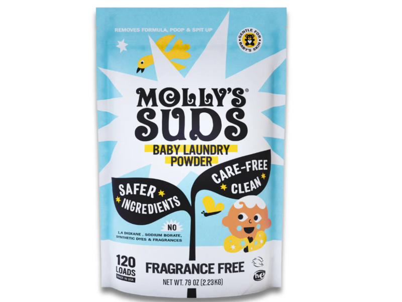 Molly's Suds Baby Laundry Detergent Powder, 120 Loads, 79.0 oz/2.23 kg